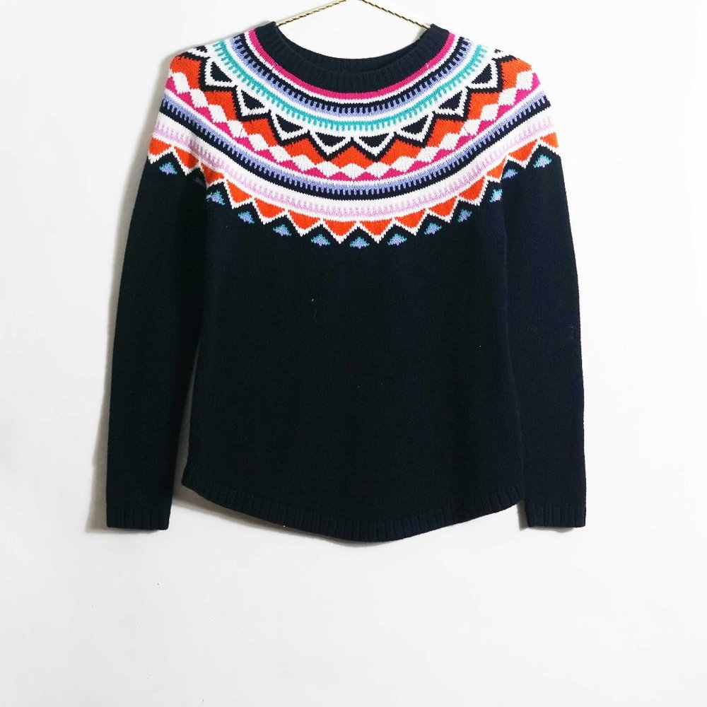 Talbots Printed Round Neck Sweater P/Xs
